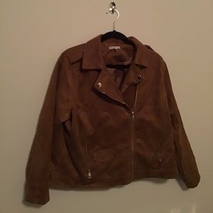 Brown Suede Moto Jacket